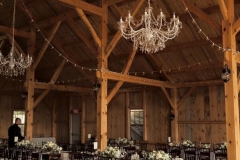 Farm tables with chiavaris barn