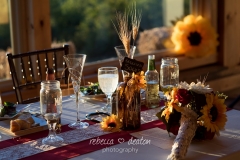 dressed farm head table
