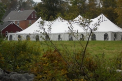 40 x 100 tent with cathedral window walls